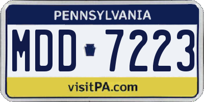 PA license plate MDD7223