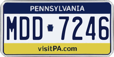 PA license plate MDD7246