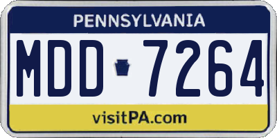 PA license plate MDD7264