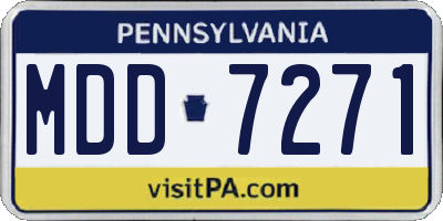 PA license plate MDD7271