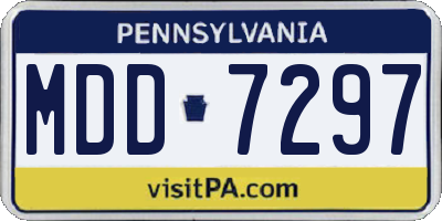PA license plate MDD7297