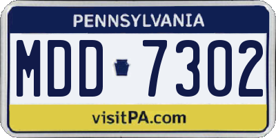 PA license plate MDD7302