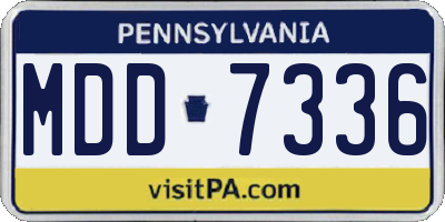 PA license plate MDD7336