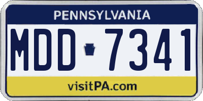 PA license plate MDD7341
