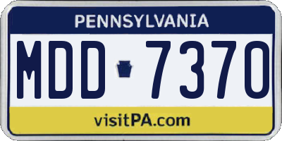 PA license plate MDD7370