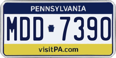 PA license plate MDD7390