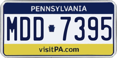 PA license plate MDD7395