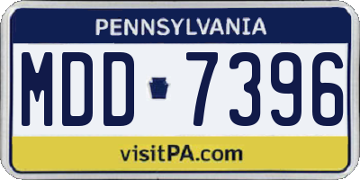 PA license plate MDD7396