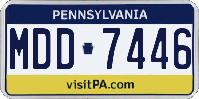 PA license plate MDD7446