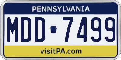 PA license plate MDD7499