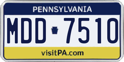 PA license plate MDD7510