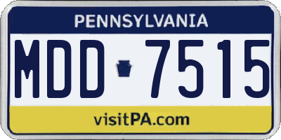 PA license plate MDD7515