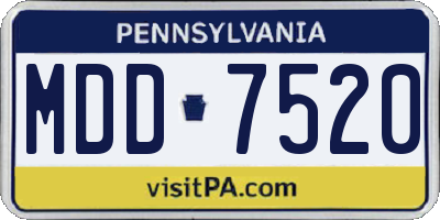 PA license plate MDD7520
