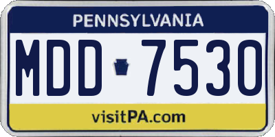 PA license plate MDD7530