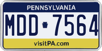 PA license plate MDD7564