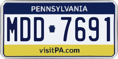 PA license plate MDD7691