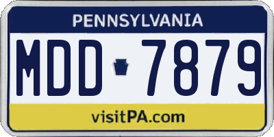 PA license plate MDD7879