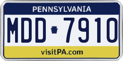PA license plate MDD7910