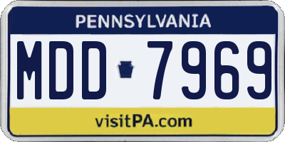 PA license plate MDD7969