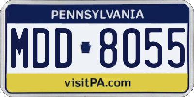 PA license plate MDD8055