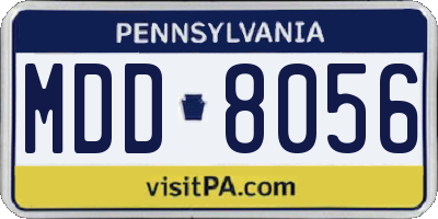 PA license plate MDD8056