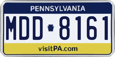 PA license plate MDD8161