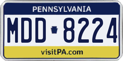 PA license plate MDD8224