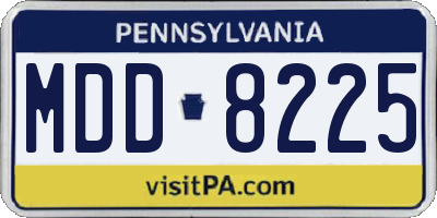 PA license plate MDD8225