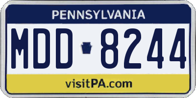 PA license plate MDD8244