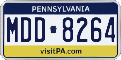 PA license plate MDD8264