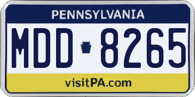PA license plate MDD8265