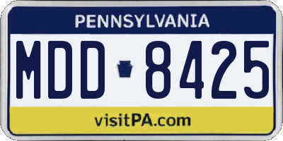 PA license plate MDD8425