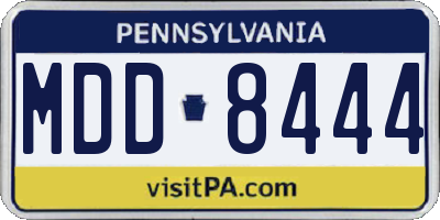 PA license plate MDD8444