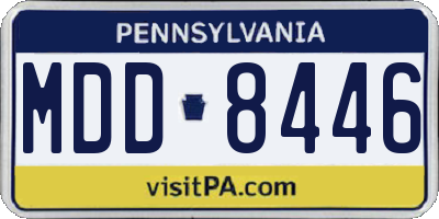 PA license plate MDD8446