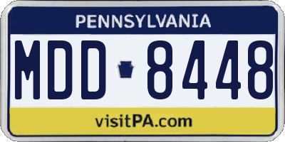 PA license plate MDD8448