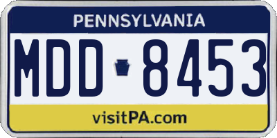 PA license plate MDD8453