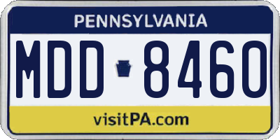 PA license plate MDD8460