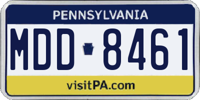 PA license plate MDD8461