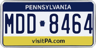 PA license plate MDD8464