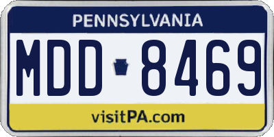 PA license plate MDD8469