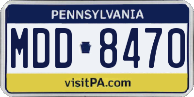 PA license plate MDD8470