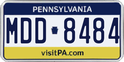 PA license plate MDD8484