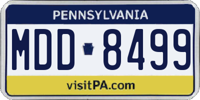 PA license plate MDD8499