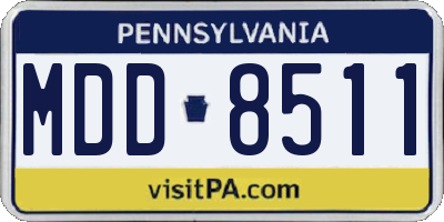 PA license plate MDD8511