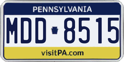 PA license plate MDD8515