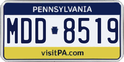 PA license plate MDD8519