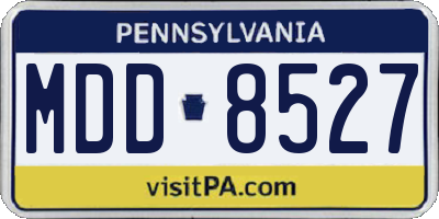 PA license plate MDD8527