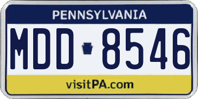 PA license plate MDD8546