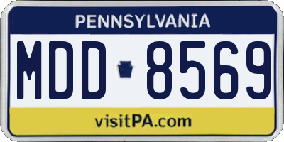 PA license plate MDD8569