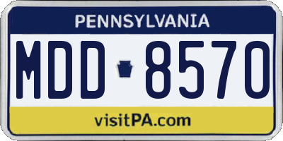 PA license plate MDD8570